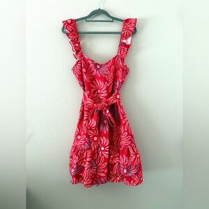 Likely | Charlotte Red Floral Mini Dress